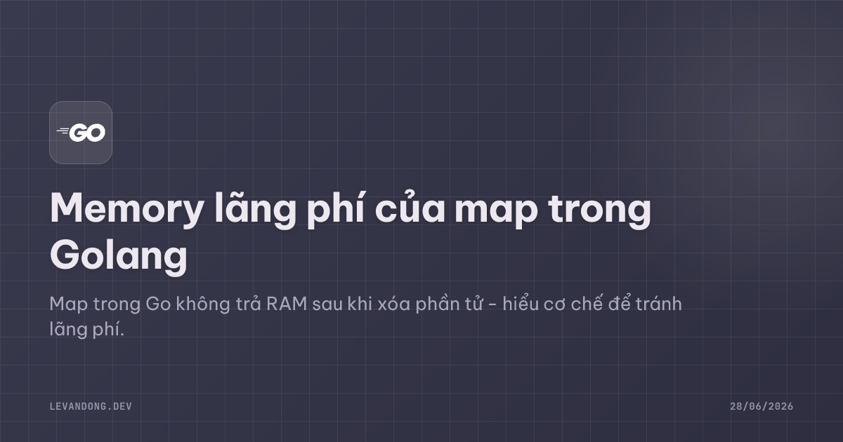 Memory lãng phí của map trong Golang